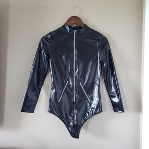Faux Leather Bodysuit